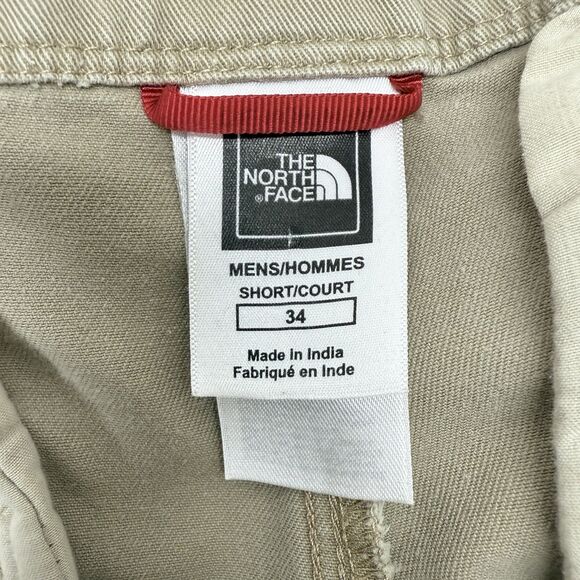 The North Face Cargo Pants Mens 34x30 Khaki Beige Canvas Pant Outdoor Hiking - Picture 4 of 10